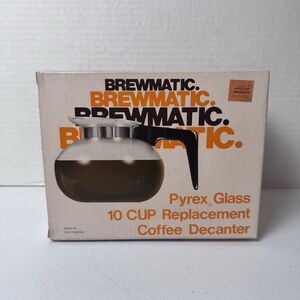 Brewmatic Pyrex Glass 10-Cup Replacement  Coffee‎ Decanter Vintage NOS